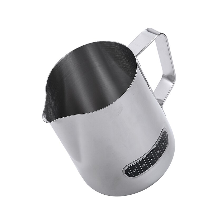 Milk Frothing Pitcher With Integrated Thermometer 20oz/600ml Stainless Steel Milk Coffee Barista Jug Pitcher Coffee Accessories