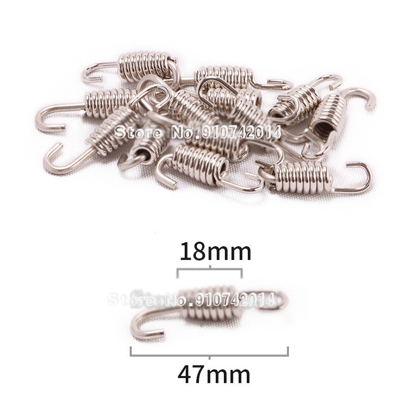 50mm 40mm molla di scarico universale per moto scarico in acciaio inossidabile tubo di collegamento centrale anteriore impostato di molle in metallo girevole: A 2pezzi