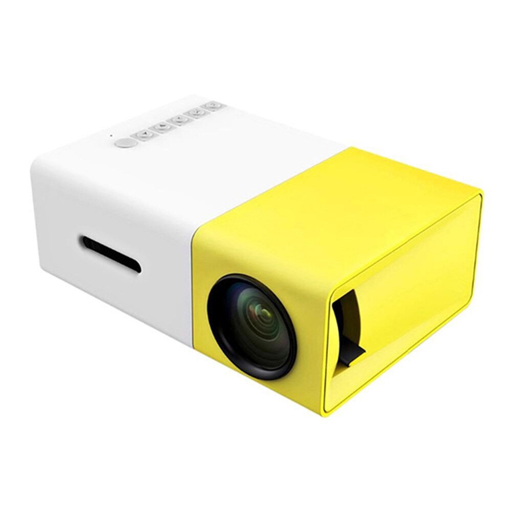 Proyector Mini proyector portátil Teatro Home Office HD 1080P amarillo PUO88