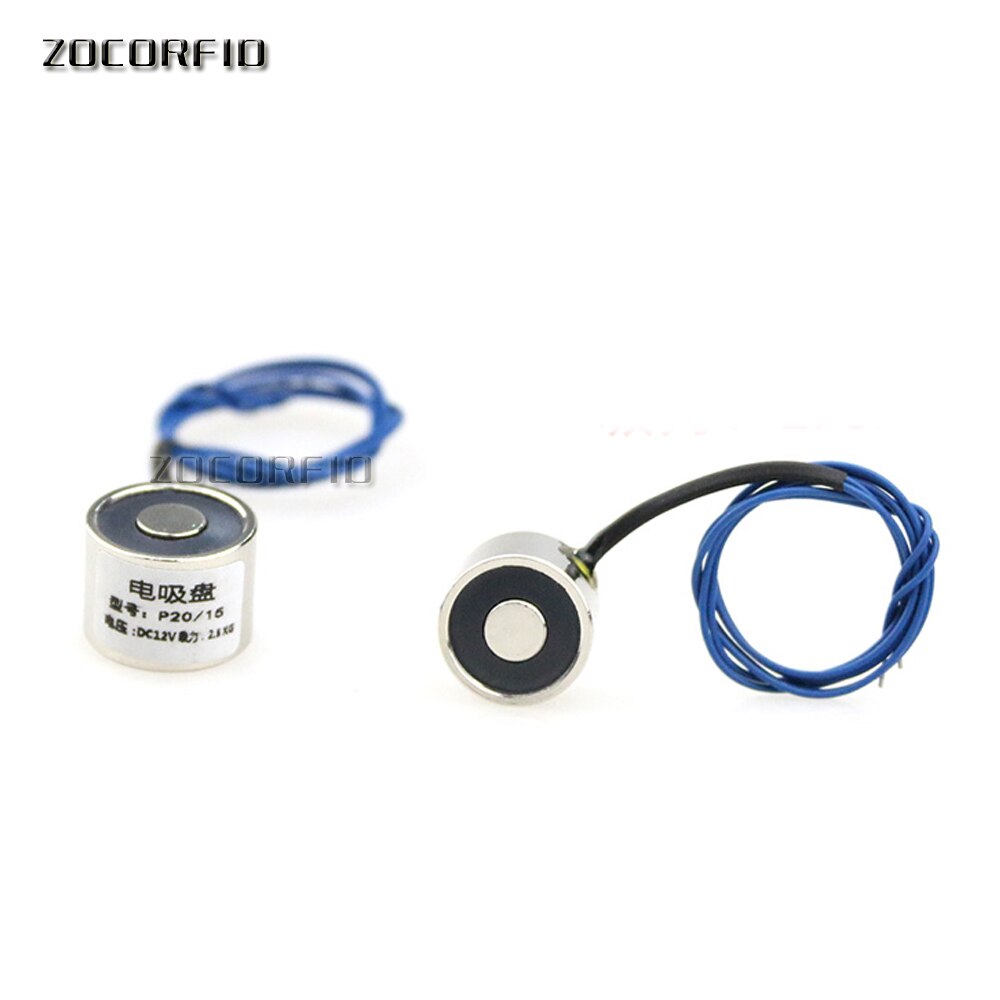 P20/15 DC12V 2.5Kg (25N) Zuig Dc Solenoid Elektromagneet, Ronde Electro Holding Magneet Electro