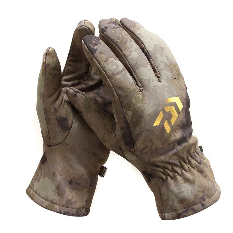 Heren Outdoor Winter Camouflage Ski Vissen Handschoenen Winddicht Volledige Vinger Anti-Slip Klimmen Wandelen Camping Paardrijden Vissen Handschoenen: feixujin