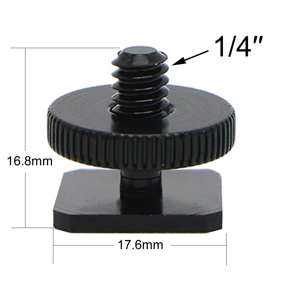 GAQOU 1/4 "3/8" Draad Schroef Shoe Mount Adapter Statief Plaat Schroef EB Mount voor Camera Flash Statief light Stand Metal: 3