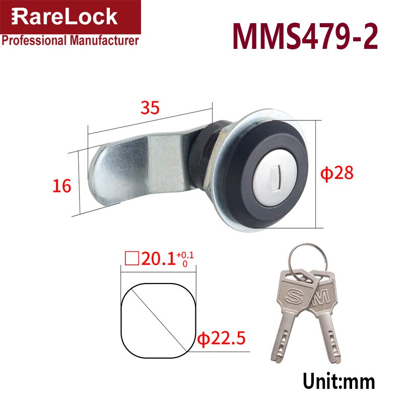 Waterproof Cabinet Cam Lock for Box Cupboard Locker Yacht Car Bathroom Window Hardware DIY h: MMS479-2