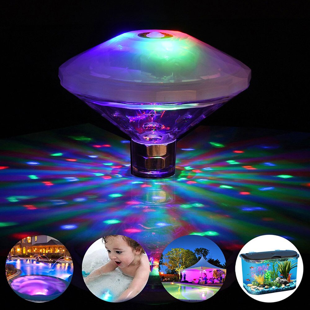 Schwimm Unterwasser Licht RGB Tauch LED Disko Licht glühen Anzeigen Schwimmen Schwimmbad Badewanne Lampe Schlecht Licht Batterie angetrieben