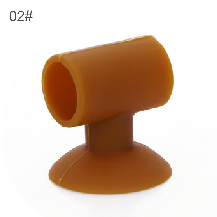 De silicona de cerradura de puerta almohadilla protectora puerta HandleSuction tipo de taza de la puerta del Gabinete de HandleSilicone Anti-colisión de la puerta almohadilla protectora: Marrón