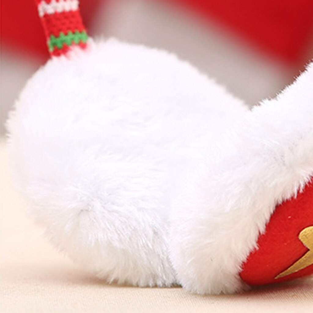 Christmas Earmuffs Children Winter Warm Plush EarMuffs Cute Ear Santa Claus Headband cache oreille теплые уши наушники зимние #L