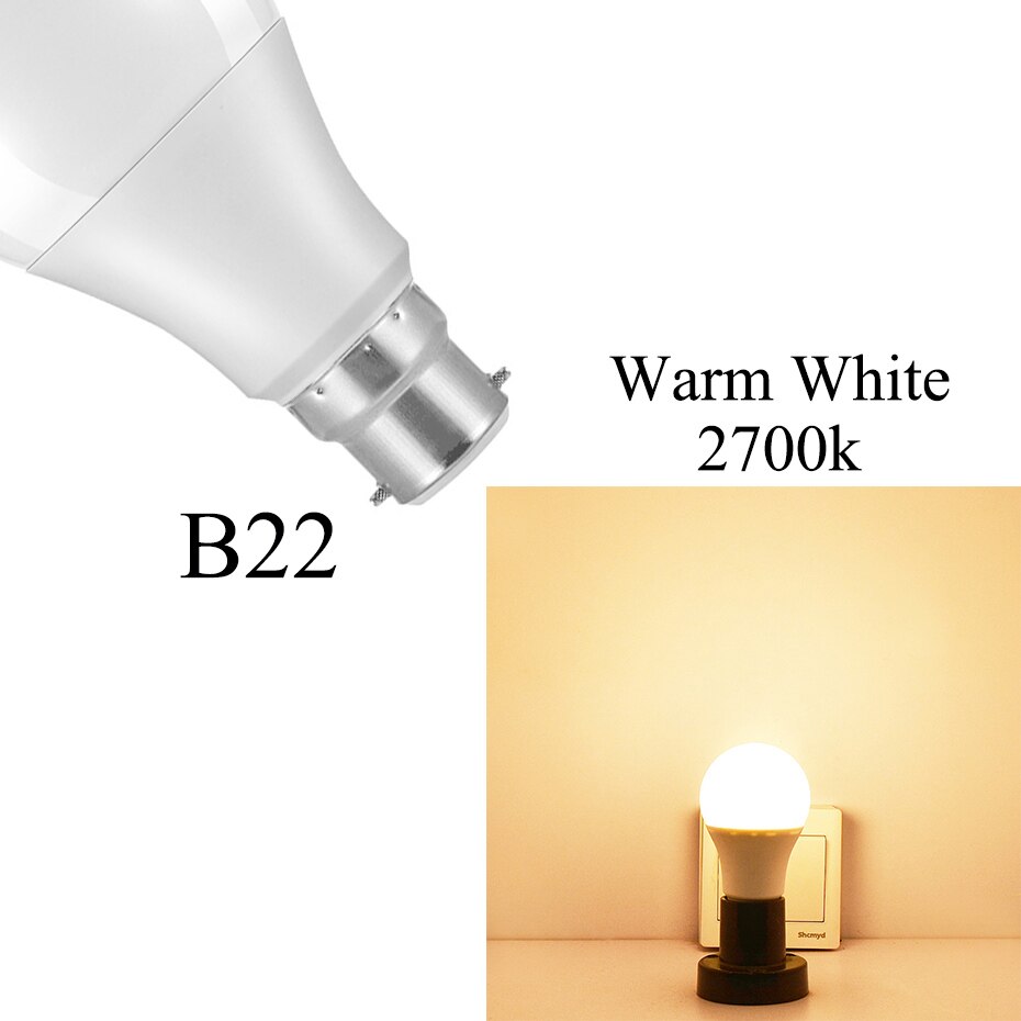 LED Dusk to Dawn Light Bulb 10W 15W E27 B22 Smart Light Sensor Bulbs AC85-265V Automatic Indoor/Outdoor Lighting Lamp for Porch: B22 Warm White / 10W