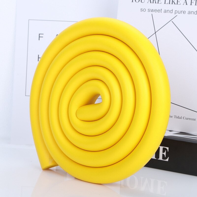 2 Meters Table Desk Edge Guard Strip Extra Thick Furniture Corner Protect Home Anti-collision Strip with Free Double-sided Tape: Yellow