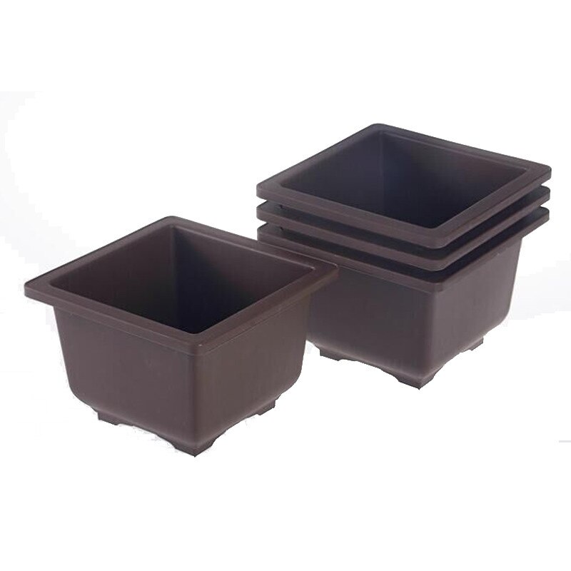 Pot de fleurs en plastique pour Imitation, balcon carré, bol à bonsaï pour pépinière et jardinière rectangulaires, Pots de fleurs à fond du plateau