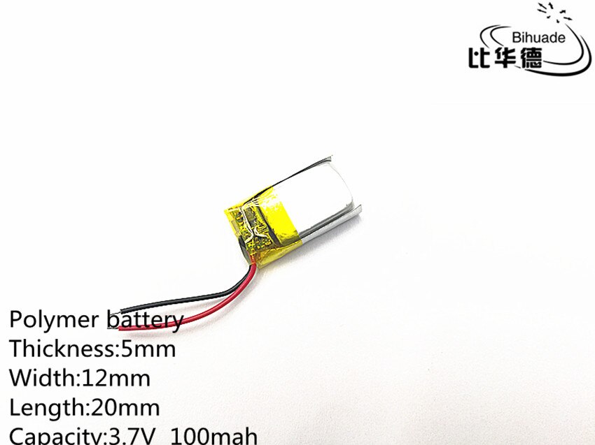 3.7V 100mAh 501220 Lithium Polymer LiPo Rechargeable Battery ion cells For Mp3 Mp4 Mp5 DIY PAD DVD E-book bluetooth headset