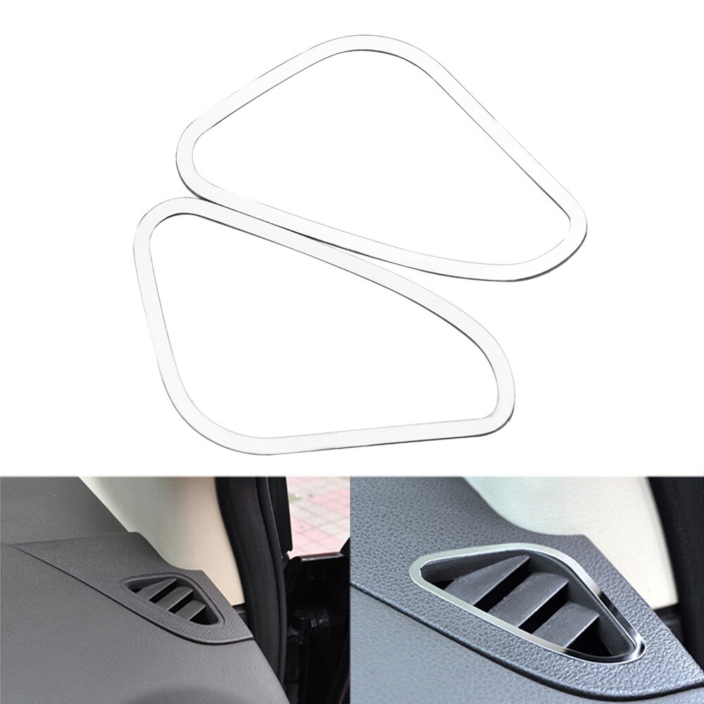 1Pair Decorative frame Auto Air Conditioning Vent Trim Sticker For Ford Focus 2 MK2 2005 2006 2007