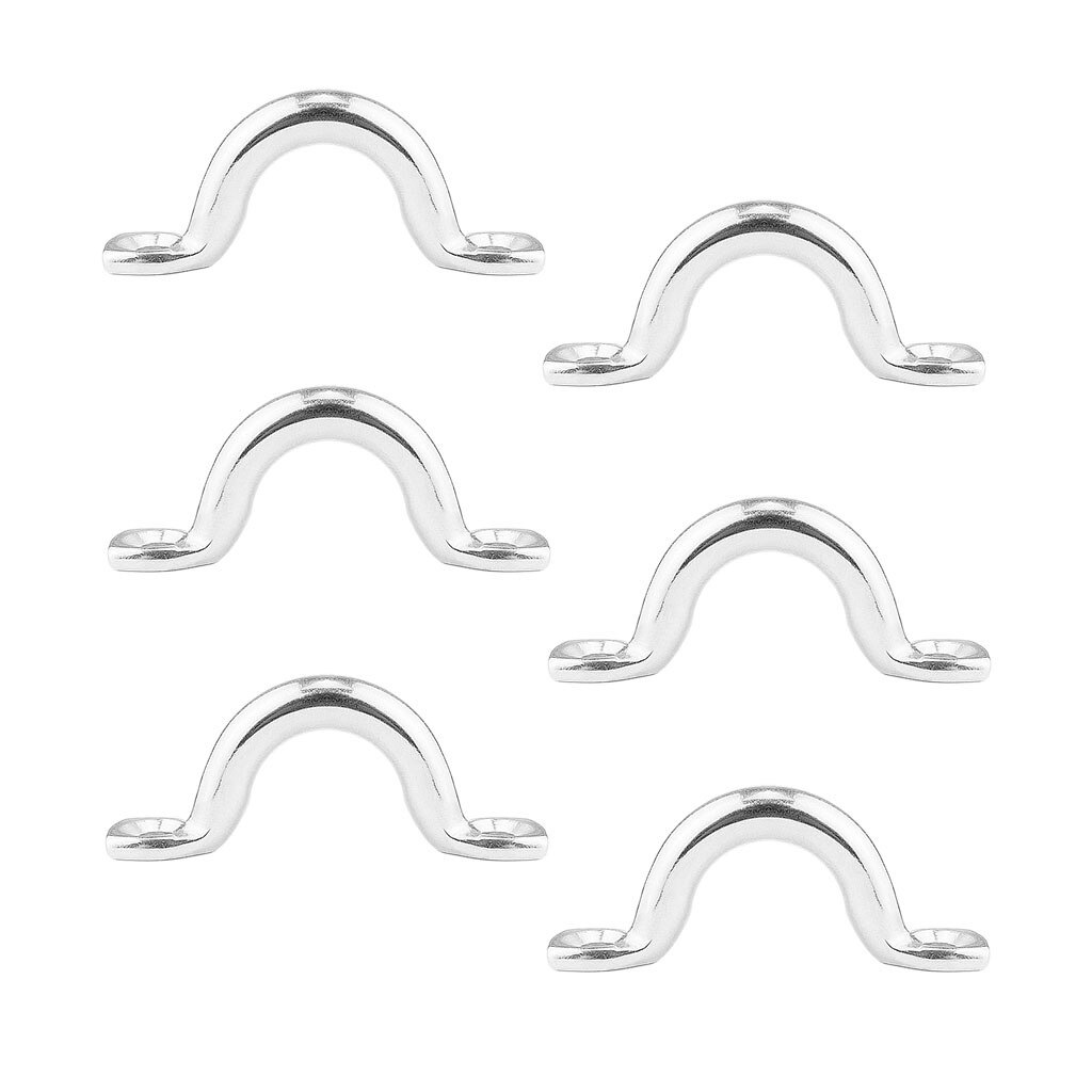 Pack Of 6 Pad Eye, Eye Straps, Tie Down, Kayak Deck Loops, 10mm Tie Down Anchor