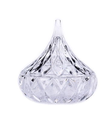 Kristallilasinen karkkipurkki eurooppalainen karkkipurkki korurasia kotikeittiö bonbonniere bocal en verre: Halkaisija 12cm