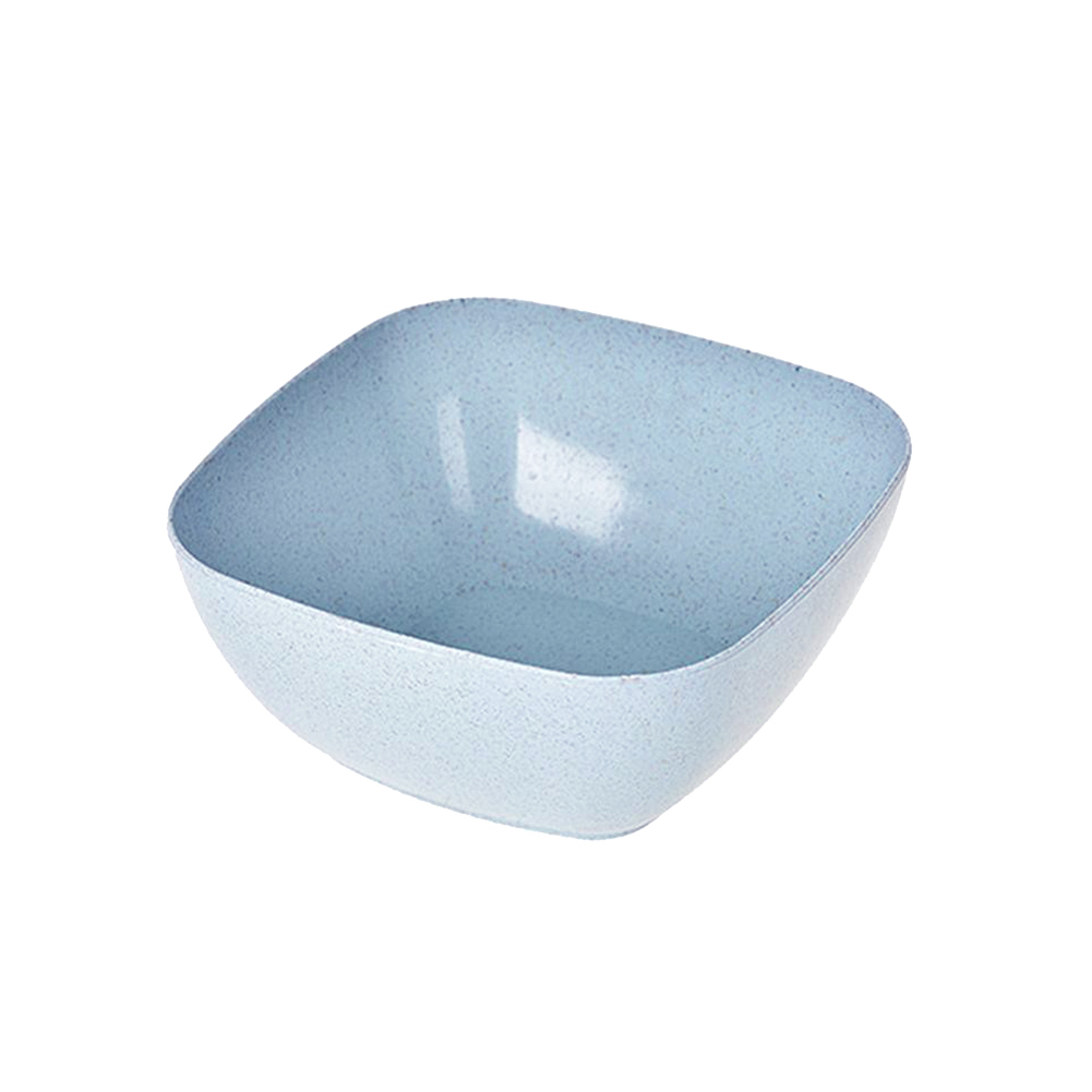 Cuenco cuadrado para ensalada, Bol de paja de trigo para sopa, respetuoso con el medio ambiente, para aperitivos, fruta seca, plato de almacenamiento: Azul