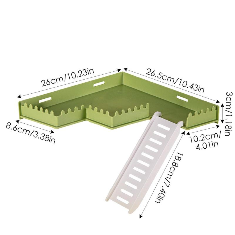 Hamsterplattform med stege säker pvc lekgym med stege husdjurstillbehör smådjursmiljödekor för hamstrar igelkottar