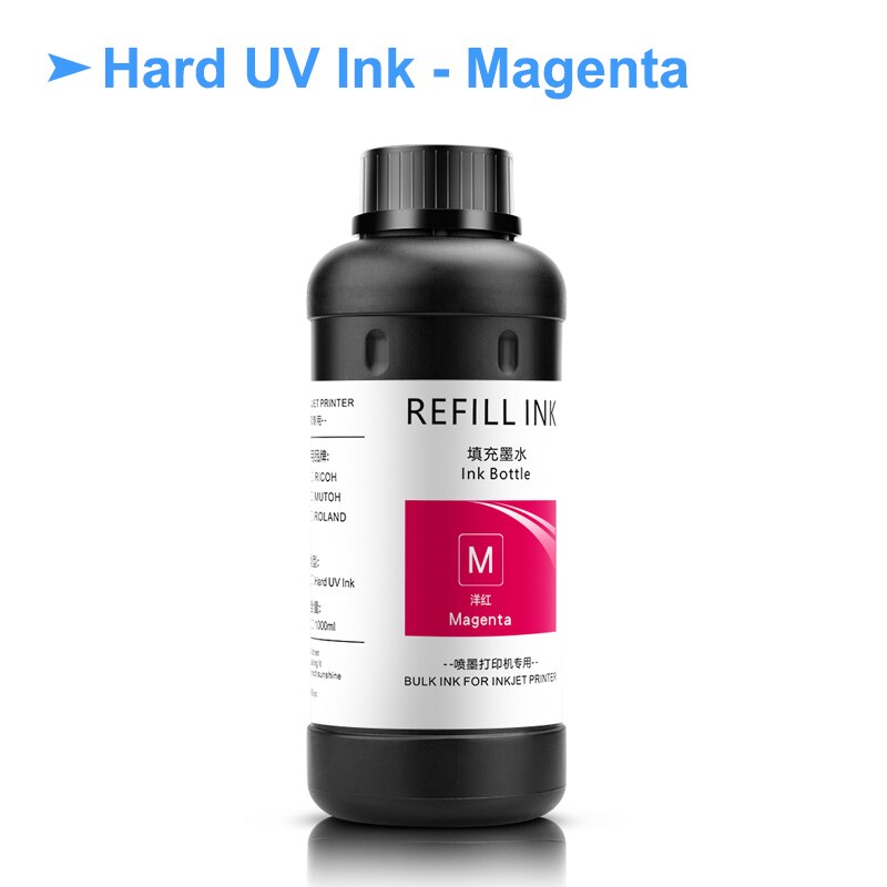 500ML LED UV tusz do Roland ECO-UV ECO-UV2/UV4/UV5/UVS LEF-12 LEF-20 LEF-30 LEF-200 LEF-300 LEC-300 LEC-330 LEC-540 LEJ-640: Hard - Magenta