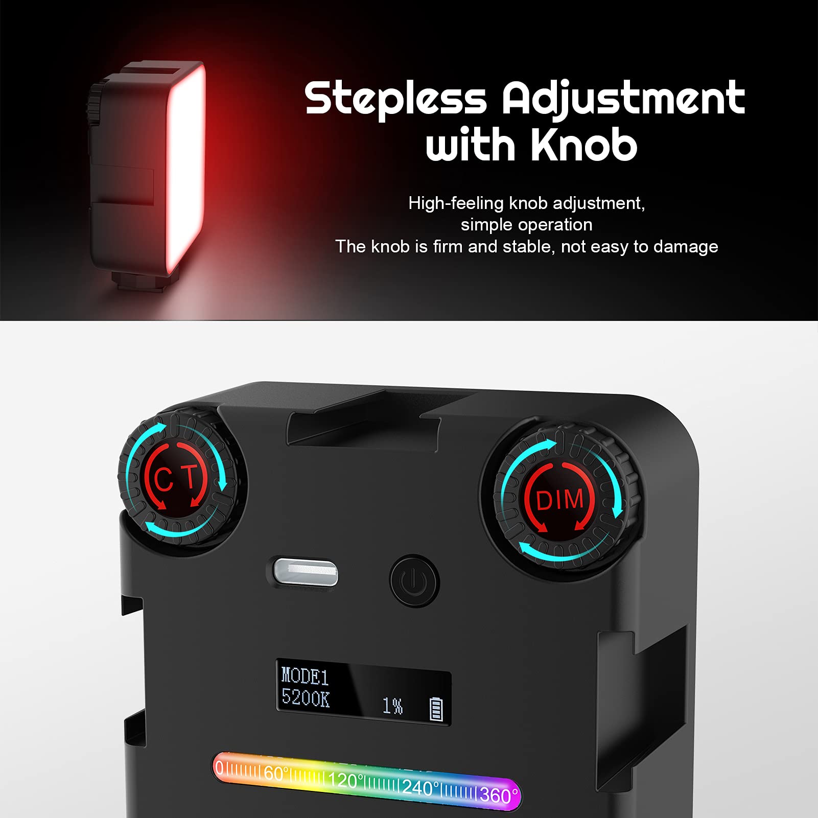 64RGB Mini Led Camera Licht 2500Mah Oplaadbare Led Panel Lamp Foto Video Verlichting Video Lichten Vlog Vullen Licht Live