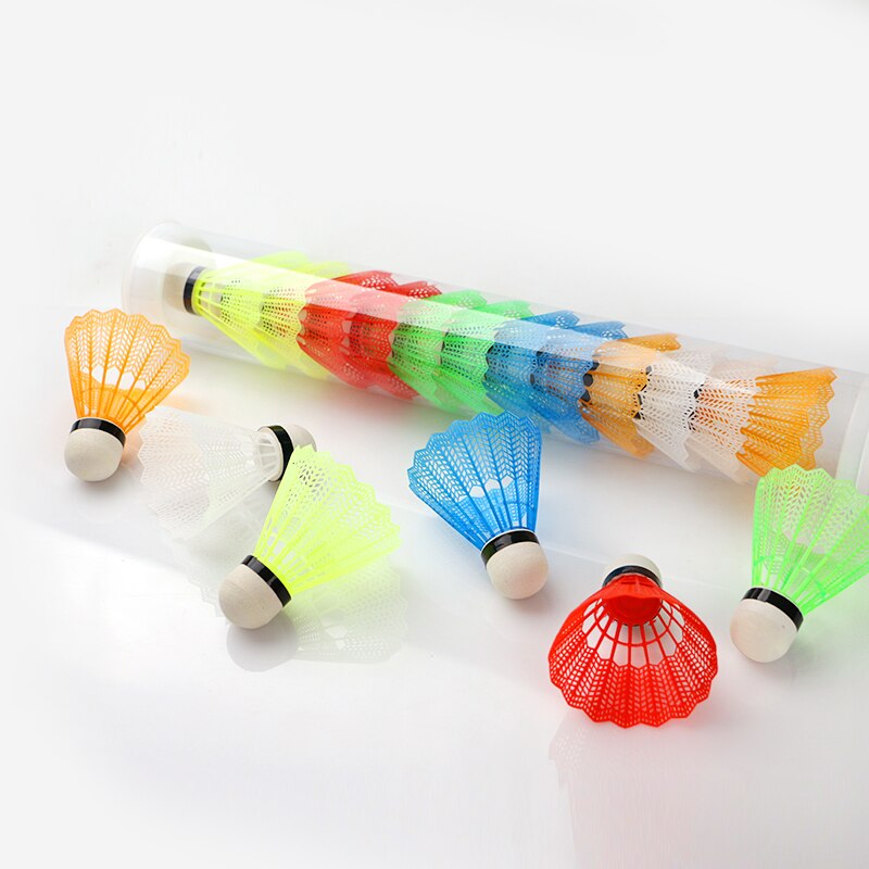 12pcs Colorful Badminton Balls Nylon Badminton Shuttlecocks with Great Stability Durability Indoor Outdoor Sports Training Balls