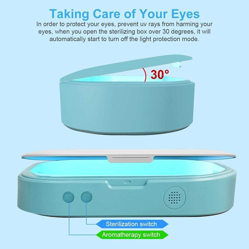 UV Smart Phone Sterilizer Box Multi-function Box Jewelry Mask Key Sterilizer Home Mini UV Sterilization Disinfection Rate 99%