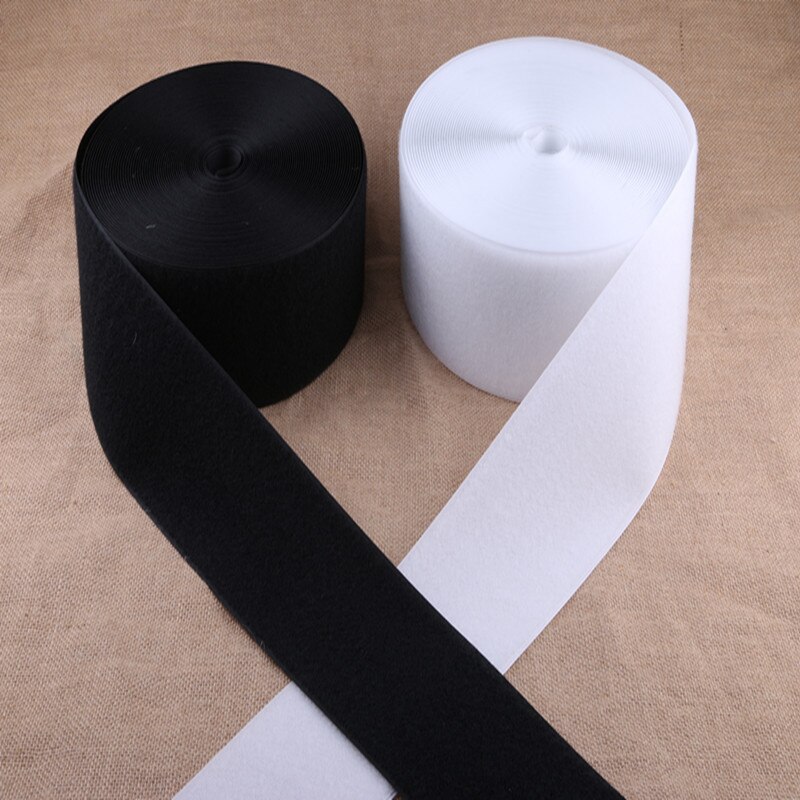Haak en Lus 10 M * 5 cm Kleverige Zelfklevende Magic Tape Lijm Fastener Grip Tape Achtergrond Muur reclame Doek Productie