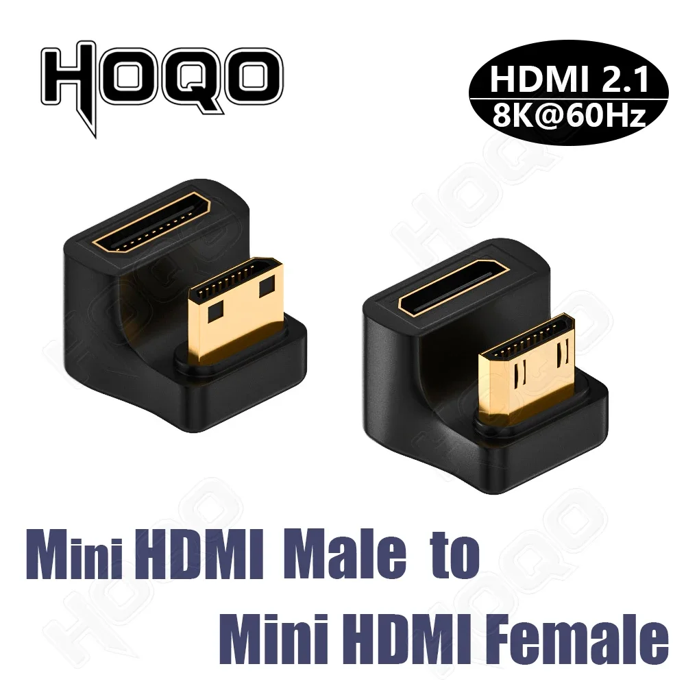 Hdmi Adapter 8K 4K 90 Graden @ 120Hz 270 Graden Hdtv Schuine Adapter 360 180 Graden Micro Mini Hdmi Naar Hdmi U Vorm Converter