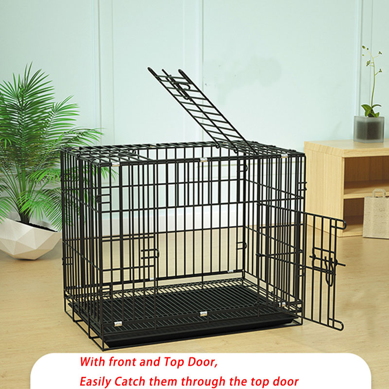 NARROW GAP LARGER SPACE Metal duck cage call chicken house cage small animals rabbit Hamster pigeon bunny cage with double doors