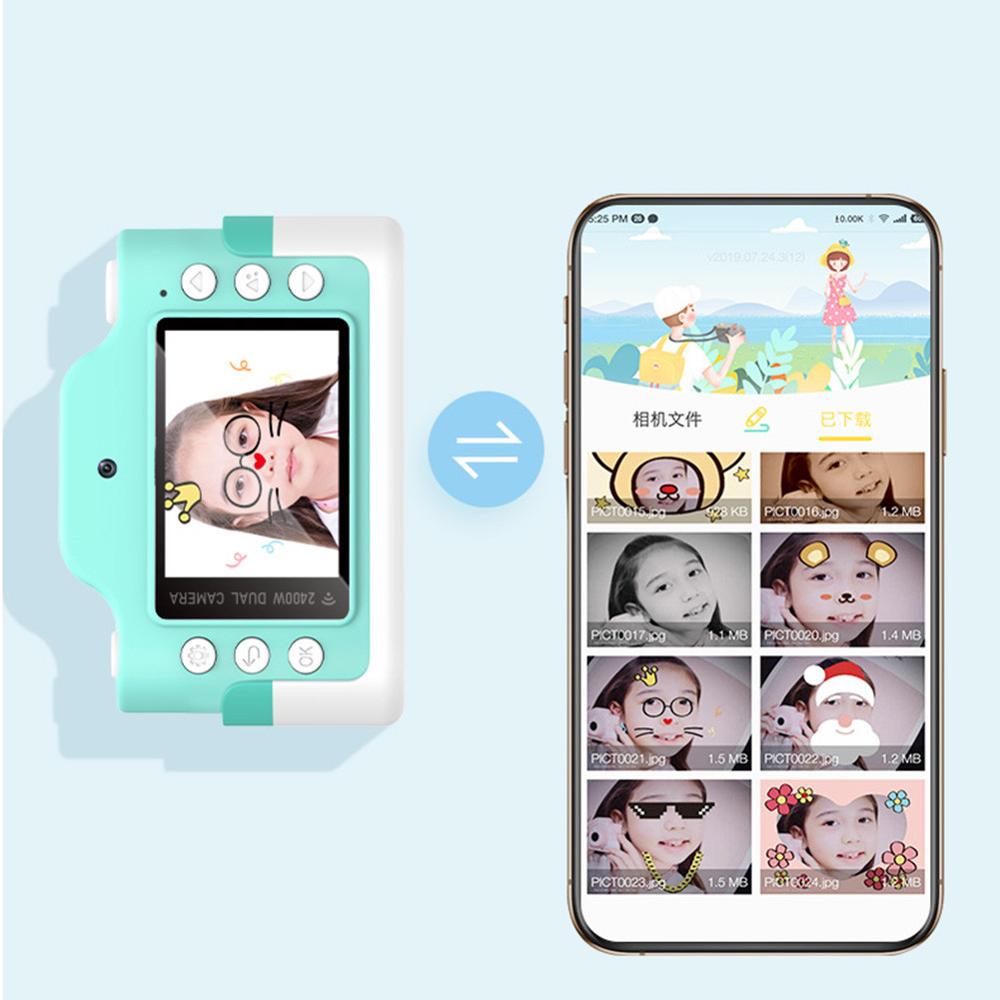 Kinderen Mini Wifi Digitale Camera 24MP Ips Display Cartoon Kid Educatief Speelgoed Voor Kinderen Baby Slimme Kinderen Camera