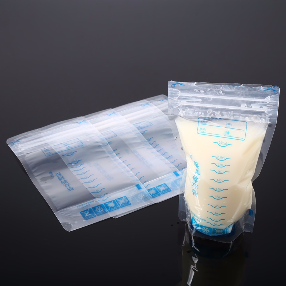 20 stk. opbevaringspose til modermælk bpa fri baby-sikker fodring poser 250ml mælk fryseposer modermælk baby mad opbevaring