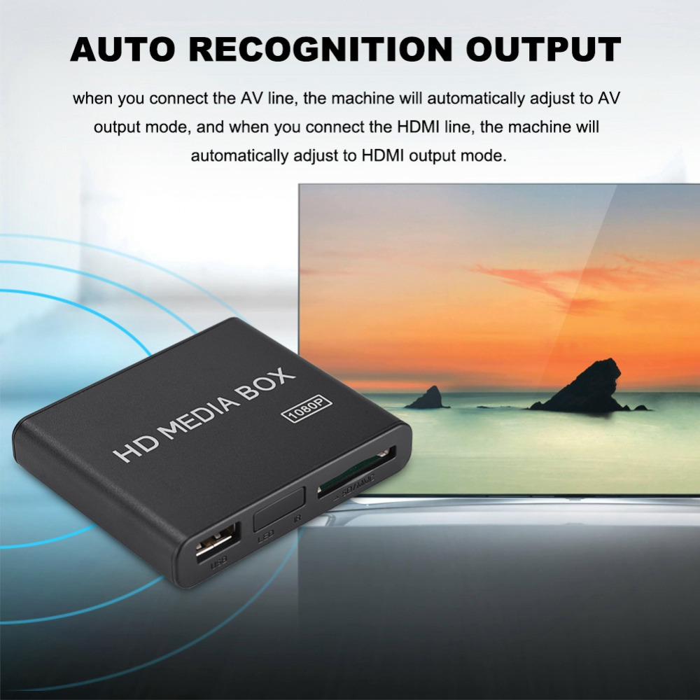 110-240v full hd mini extern box mediaspelare 1080p mediaspelare box stöd usb mmc rmvb  mp3 avi mkv