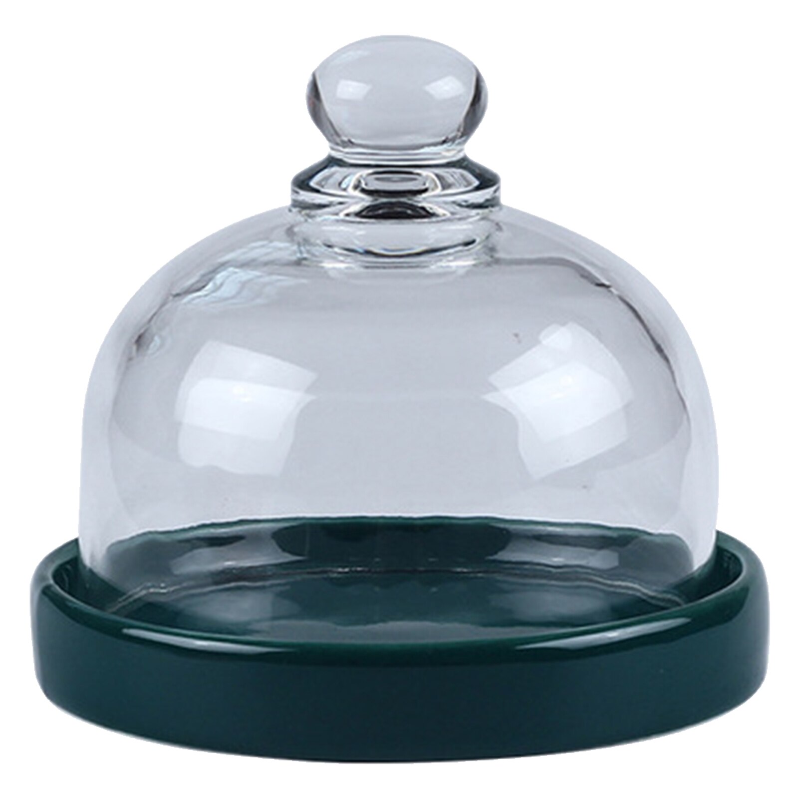 Plateau à gâteaux avec couvercle en verre, multi-usages, Mini assiette à Dessert, plateau d'affichage de gâteaux pour tenir les gâteaux, jaune d'œuf, croustillant: Green