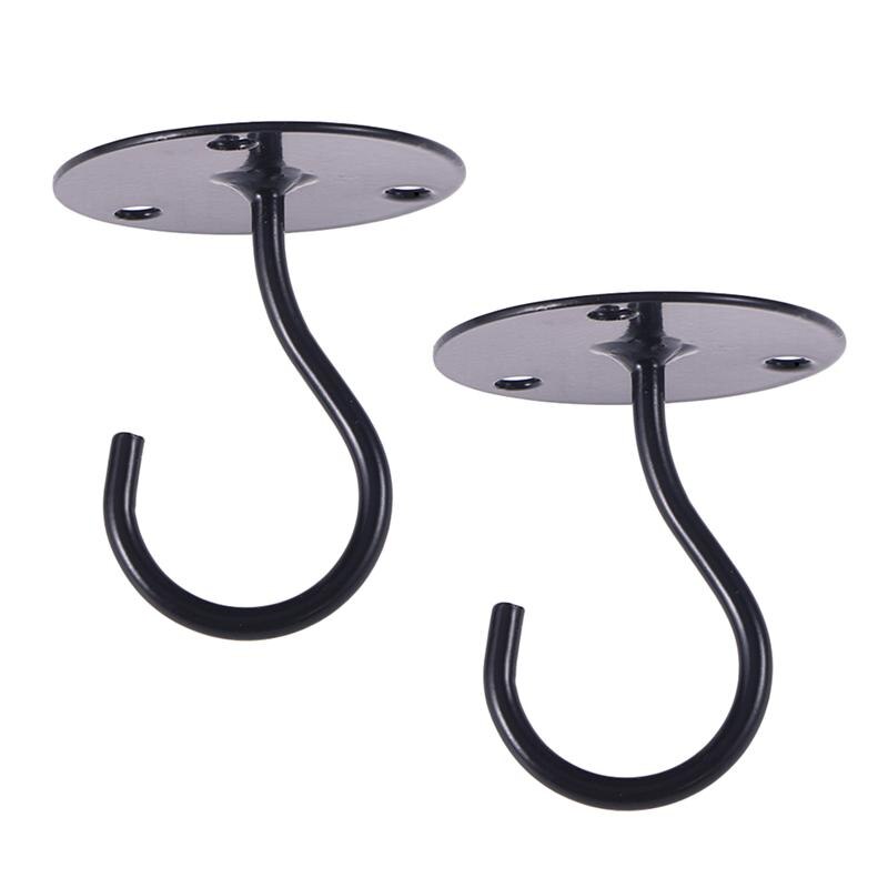2 stk overhead kroge skab garderobe kroge veranda lanterne myggenet loft kroge små elefant snabel kroge (hvide): D