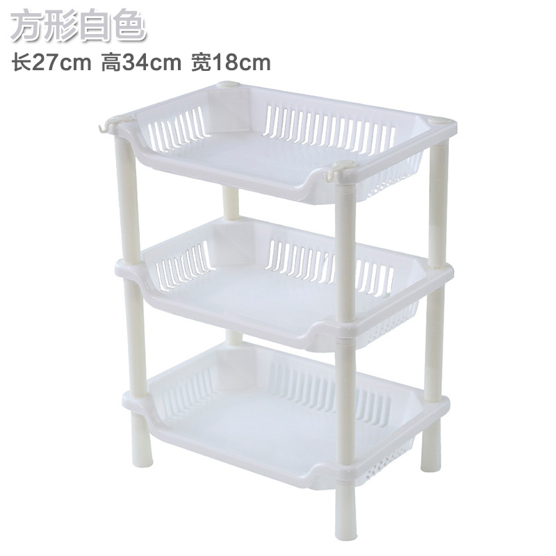 3-schichten Küche Lager Gestell Regal Kunststoff Montiert Kleinigkeiten Lebensmittel Regal Gericht Halfter Schlecht Organizer Zubehör: Lila