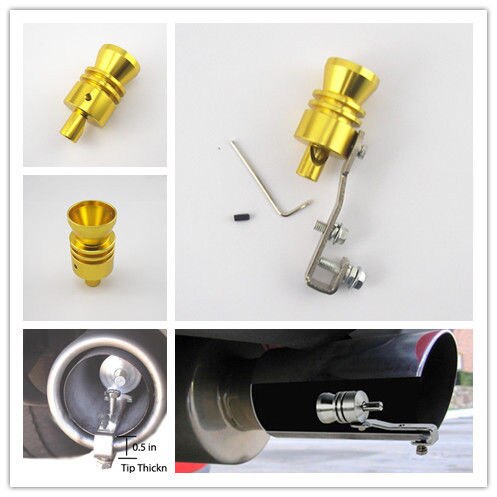 Youwinme Universal- Größe M 23mm Auto Auto-Pfeife Auspuff Rohr Turbo Klang-Simulator Pfeifer Bausätze