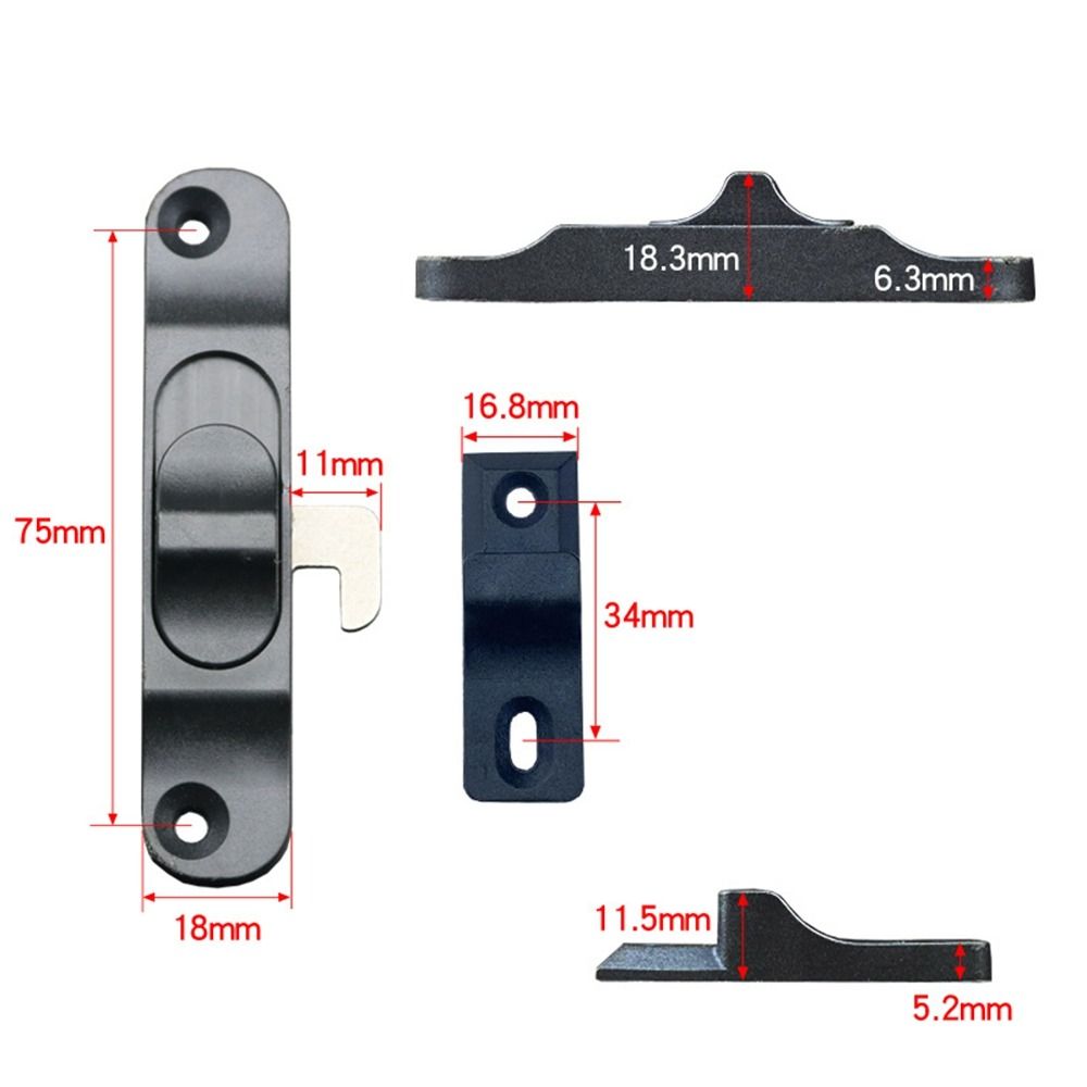 Aluminium Alloy Sliding Pull Door Lock Hardware Anti Theft Window Hook Lock Push-Pull Multifunctional Door lock buckle Door