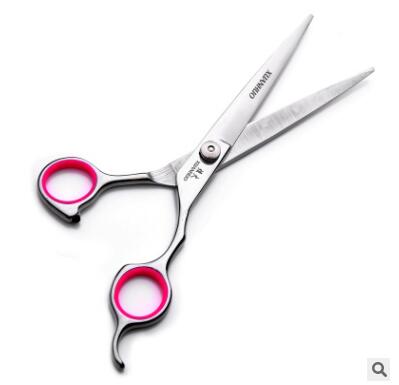 Tijeras profesionales para mascotas de 6,0 pulgadas para el cuidado del perro, alisadores de pelo, tijeras curvas y refinadoras, Juego de 3 piezas + peine: 1psc