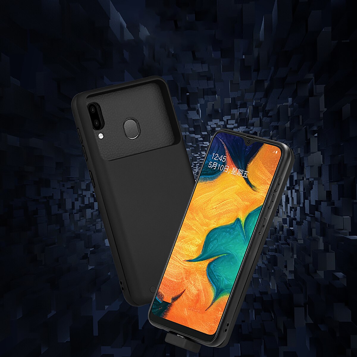 Funda de batería de 7000mAh para Samsung A20, carcasa de cargador de batería delgada, a prueba de golpes para Samsung A30