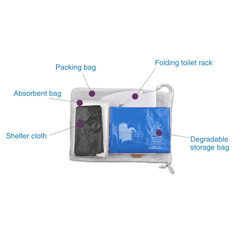 Car Commode Clean Portable Folding Hiking Camping Toilet Strong TripTips Space Saving Outdoor Activities Durable Stable