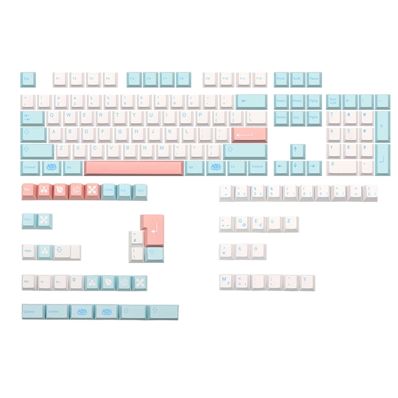 Tapa de tecla para teclado ISO GMK Noel PBT Dye Subb, perfil de cereza, juego de teclas para Qwertz Azerty MX: German