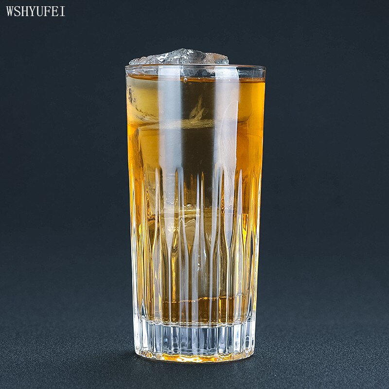 Wshyufei stribet udskåret long drink cocktail glas colin haibo juice glas