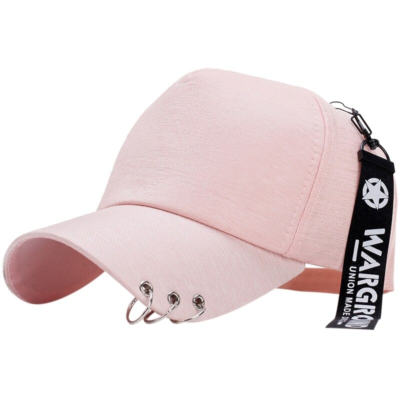 Gorra de Hip Hop con aros de hierro, visera de algodón ajustable con visera, ajustable, con visera, ropa deportiva, gorra de béisbol: QJ3194P