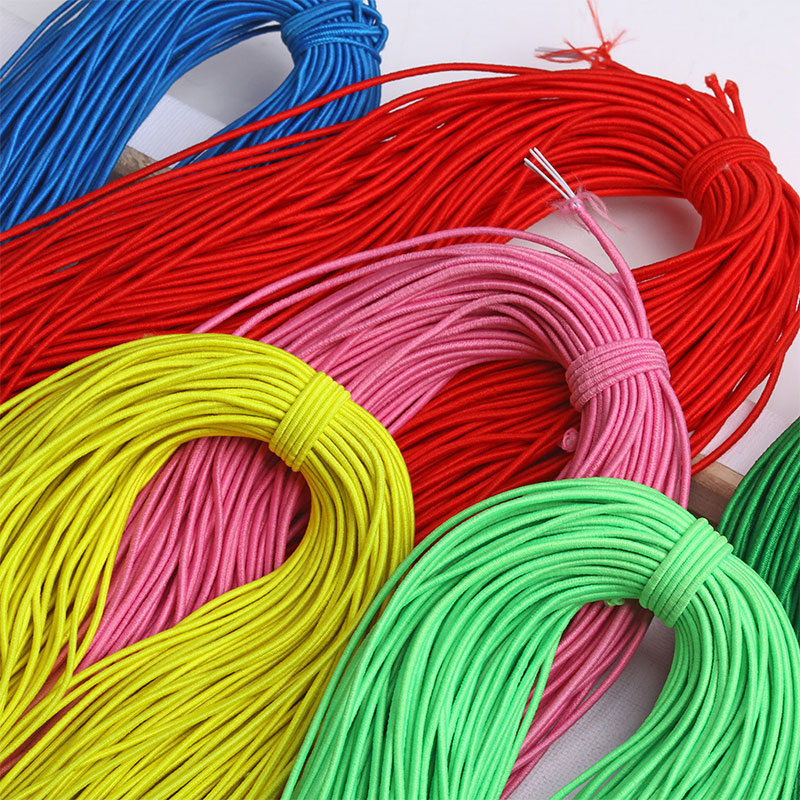Cuerda elástica fuerte de 1,5mm, banda elástica colorida de , cordón de goma para costura DIY, joyería, manualidades, accesorios