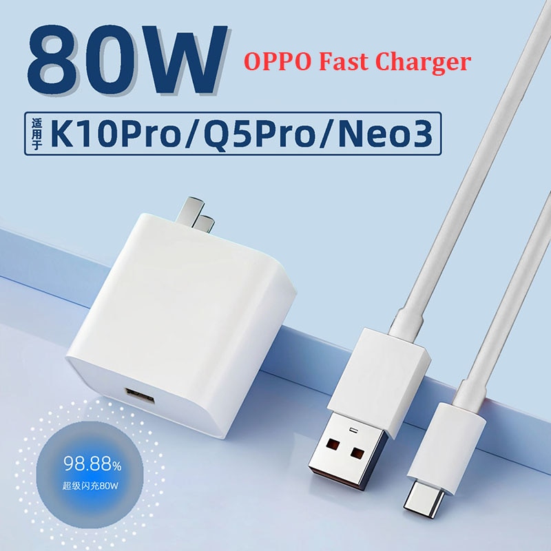 Origineel Voor Oppo 80W Supervooc Fast Charger Type C Kabel Voor Vinden X5PRO X3 RENO7 6 Ace K9s A96 oneplus 10pro Realme Gt X50M Q3S