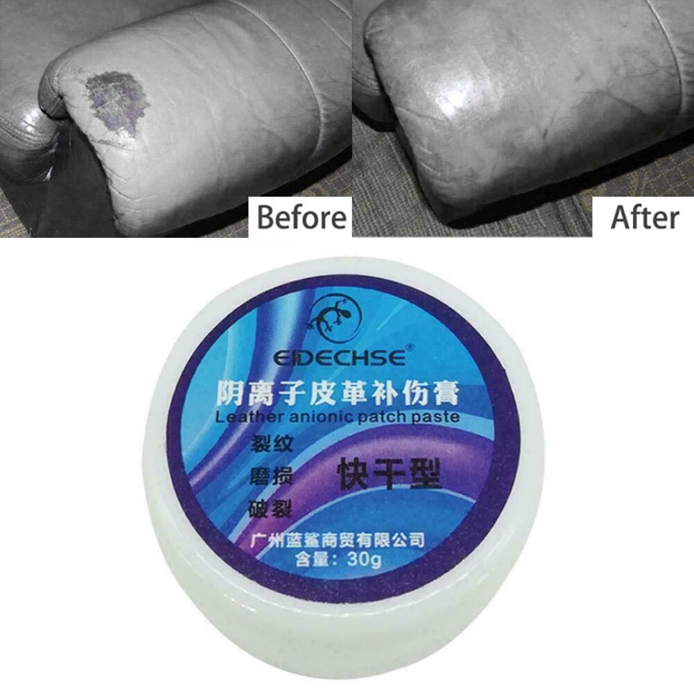Leather Vinyl Repair Kit Auto Car Seat Sofa Coats Holes Scratch Cracks Rips Liquid Leather Repair Tool Restoration: Default Title