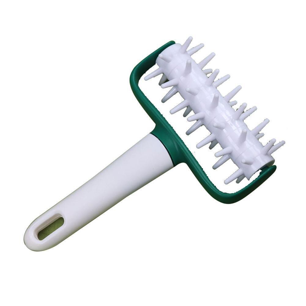 Plastic Wheel Roller Pin Pizza Hole Needle Pie Biscuit Device Crust Roller Punching Cutter Hole-Piecing V2Z8: C