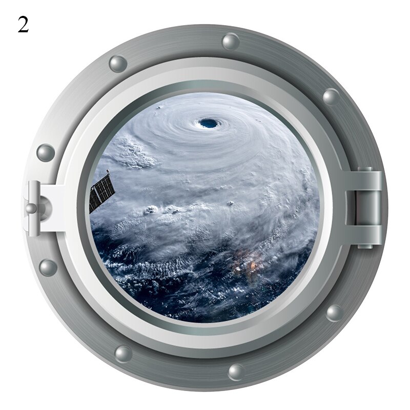 Universe Outer Space Stickers Home Decor Decals 3D PVC Solar System Earth Mars Planet Wall Stickers for Kids Rooms Bathroom