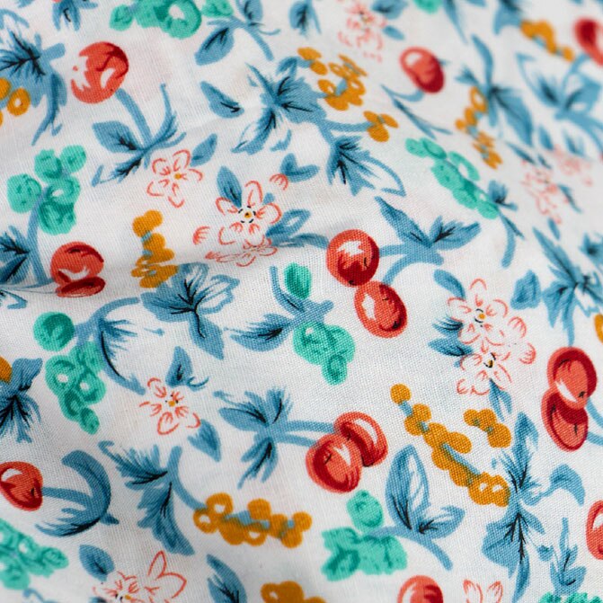 Groene Bladeren Pastorale Stof Gedrukt Bloemen Rok Katoenen Stof Voor Handgemaakte Diy Katoenen Baby Jurk Materiaal: yxbd248