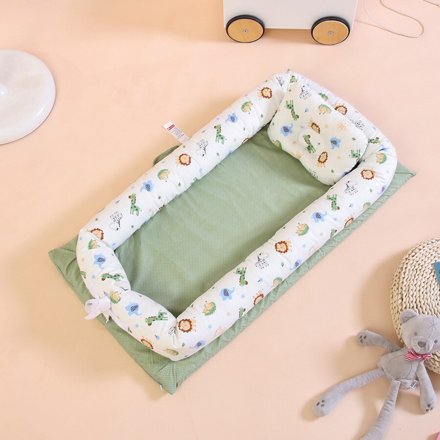 Cuna nido portátil para bebé, 2022, para el Día de los niños: Deer Green no Quilt