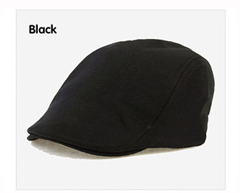 Summer Sports Beret Caps for men Women Cotton flat cap Outdoor Hats brand Sun Hat: Black