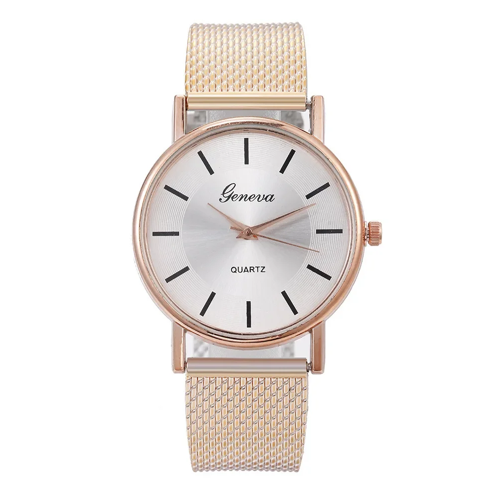 Elegante Rose Gold Herz Zifferblatt Uhr Weibliche Einfache Temperament Schüler Wasserdichte Weibliche Hochrangige Weibliche Luxus Uhren Frauen: Kakifarbig