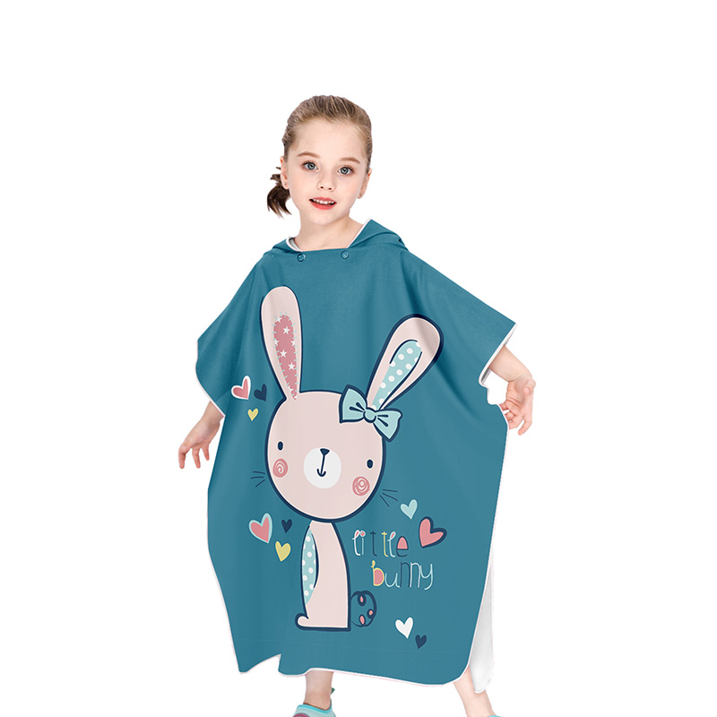 Eenhoorn Childrens Hooded Strandlaken Cartoon Meisjes Seaside Veranderende Gewaad Handdoek Dieren Jongens Meisjes Strand Mantel: 03C